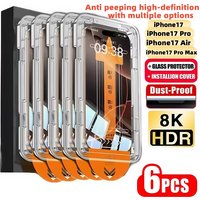 1-6PCS Privacy Screen Protector For iPhone 15 16 17 Pro Max 14 11 13 12 17 Air 16e XS XR 7 8 Oleophobic Coating Anti Spy Glass