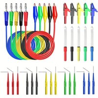 30PCS Back Probe Kit Multimeter Test Leads 4mm Banana Plug to Alligator Clips Wire Piercing Probe Automotive Tool P1920B