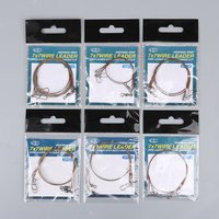 1Pack Titanium Coated Steel Fishing Leader Wire Anti Bite Anti Winding Fishing Line Trace Cord Angling Tackle Accessories