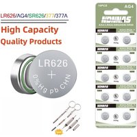 10Pcs AG4 SR626SW Watch Battery LR626 SR626 626SW 377A V377 1.5V Button Cell Batteries for Mini Flashlight Toy Thermometer