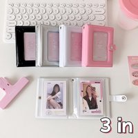 Photocard Holder Book, 3 Inch Mini Photo Card Binder for Star Chasing Collection Mirror Finish PU surface Pattern