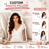 Customize Unique Shaped Pillows According to Your Photos. The Clearer and More Beautiful the Photos Are, the More Stunning the Finished Product Will Be. Can Be Used as a Birthday Gift, Anniversary
