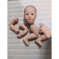NPK 19 Inch Lifelike Unfinished Reborn Doll Kit Lali Painted with Hand Painted Hair Doll Parts for Collectors And Craftsmen