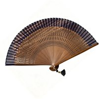 Chinese Style Hanfu Portable Mini Folding Fan Elegant Cute Women Qipao Hand Fan Pure Color Hollowed-out Carving Daily Fan Summer