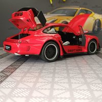 1:22 simulation Porsche RWB993 alloy car model, doors can be opened has simulated sound and lighting functions fine workmanship