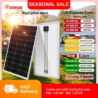 DOKIO 18V 100W-200W Rigid Solar Panel China Monocrystalline Silicon Waterproof Solar Panel #DSP-100M/DSP-100MX2 Camping/Home/RV