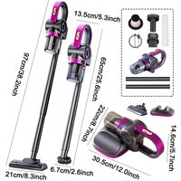 4 in 1 Cordless Stick Vacuum Cleaner Lightweight Handheld Vacuum for Carpet Hard Floor Pet Hair Home Stair Car Deep Cleaning