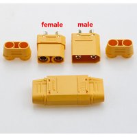 Amass XT90 Connector 2 Pairs Amass XT90 Connector XT90H Plug 4.5mm Banana Male Female Adapter for RC Drone Car Lipo Battery