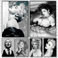 M-Madonna Poster Waterproof Wall Art Sticker For Bar Living Room Vintage Room Decor High Quality Print Gift