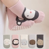 3 Paare/los Baby Boden Socken Herbst Winter Indoor Volle Sohle Neugeborenen Socken Gummi Rutschfeste Niedlichen Cartoon Baby Kleinkind Rohr socken