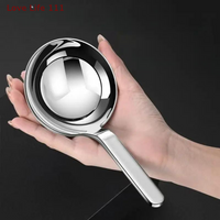 New 201 Stainless Steel Deepen Tablespoons Soup Ladle Short Handle Large Ramen Bouillon Spoon Kitchen Tableware Cooking Utensils
