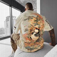 2026 Summer New Pokemon Cotton T Shirt Snorlax Back Print Moon Garden Design Loose Fit Men Women Casual Anime Fashion