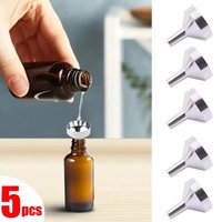 5Pcs Metal Mini Funnel Perfume Dispenser Funnel Liquid Dispensing Tool Wide Mouth Funnel for Canning Kitchen Tools