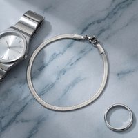 Neutral Slim Hand Ornament Snake Shaped Chain Titanium Steel Craft INS Trend Elegant Low Key Daily Wear Fashion Wrist Jewelry