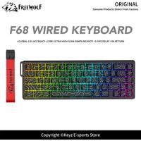 FREEWOLF F68 8K Wired RGB Keyboard F68Pro 1K Wireless Magnetic Switch Keyboard 0.01 Accuracy 0.1MS Delay for E-Sports