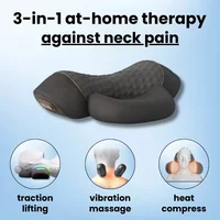 COSSEAL-3-in-1 Neck Massager Cervical Pillow Hot Compress Vibration Massage Neck Traction Relax Pillow Spine Support Massager