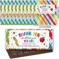 10pcs Teacher Appreciation Chocolate Bar Wrap Stickers Labels For Gifts Decor,Back To School,Graduation,Class Activity Supplies