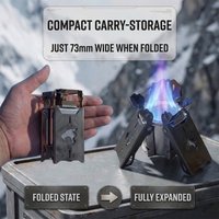 Mecha Style Tactical Alcohol Stove 260g Lightweight Portable Camping Stove 11Min Boil Outdoor Cooking Burner for Hiking Backpack
