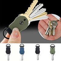 Compact Key Organizer Holder Metal Key Chain Minimalist Key Case for 1-5 Keys Secure Storage