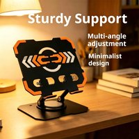 Adjustable Tablet Stand, 360 Rotating iPad Stand with Heavy-Duty Base, Tablet Holder Compatible with 4.7-16.9" Device