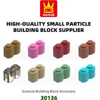 Wange 30136 100g/156Pcs 1x2 Wave Building Block Moc Color Barrier Accessories Compatible with Brick Children Toy Assembly Plane
