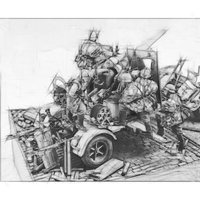 1/35 resin soldier model GK Military theme (5 figures, no cannons) Unassembled and unpainted DIY kit 1670R