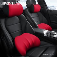SEAMETAL Auto-Kopfstützenkissen, Ergonomie, Lordosenstütze, ultraweiches Memory-Schaum-Nackenkissen, atmungsaktiv, abnehmbarer Bezug, Schmerzlinderung