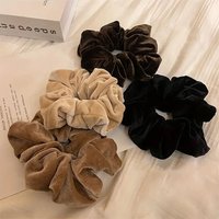4pcs Autumn and winter velvet large intestine headband elastic retro new hair accessory