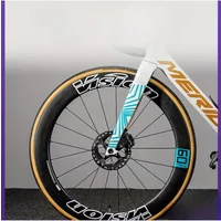 AliExpress NONE 2PCS/SET Stylish Geometric Bike Sticker Set - Blue Pattern Waterproof Vinyl - Bicycle Frame Customization Visual Enhancement