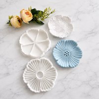 1pc Large Size Floral Shape Polymer Clay Molds Daisy Textured DIY Craft Jewelry,Soap & Candle Dish,Home Decor Making Tools