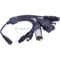1 to 6 Charging Adapter 5.5x2.1mm Female to 8016 Male and 5.5x2.5mm Stable Adapters for Electric Scooters Power Cord