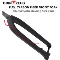 ODINZEUS MTB Boost Carbon Fiber Rigid Fork 27.5/29er 15x110mm Thru Axle Tapered Tube Disc Brake Mountain Bike Front Fork