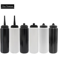 Sports Bottle Hockey Water Bottle 1000ML BPA Free Ice Hockey Equipment For Football Lacrosse Sports Gear Ice Hockey Bottle