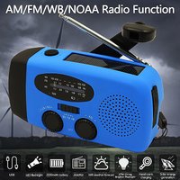 2000mAh rechargeable portable radio Solar Hand Crank emergency radio survival Weather Radio fm USB Charging battery operated