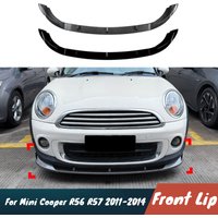 For Mini Cooper R56 R57 2011-2014 3pcs/Set Car Front Bumper Lip Chin Spoiler Body Kit Protector Guard Exterior Accessoris