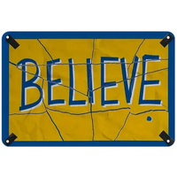 Believe metal sign, 12in x 8in Motivational Wall Art Decor For Ted Lasso Fans