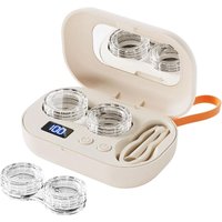 Portable Ultrasonic Contact Eye Cleaning Case Rechargable Lens Washer Kit For Disposal Soft Lens, RGP Lens, Sterilization Box