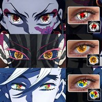 AMARA 1Pair Demon Slayer Cosplay Colored Contacts Lens Yearly Use Daki Anime Accessories Coser Eyes Contact Pupils Cosplay Anime
