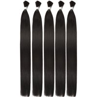 28inch 105g Braiding Hair Synthetic Straight for Braiding No Weft Blonde And Black Straight Braiding Hair for Women Daily Wear