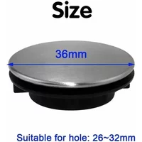 2pc Stainless Steel Sink Tap Hole Cover Stopper For Kitchen And Bathroom Use 36mm Diameter Prevents Water Leakage
