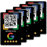 Custom Google Review Sign Business Card with NFC Chip & QR Code Waterproof Design Boost Your Business Star Rating On Google Page