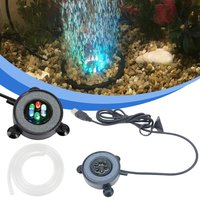 USB Fish Tank Air Disc Light Submersible Aquarium Bubble Light RGB LED Air Stone Diffuser Light For Fish Tank Landscape Decor