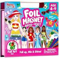 Joyfy Foil Magnet Dress-Up Kit 2-in-1 Fashion DIY Craft for Kids Paper Dolls Travel Activity Birthday Gifts with Display Box