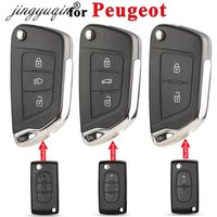 jingyuqin For Peugeot 107 207 307 407 306 308 408 508 3008 4008 Partner CE0523 CE0536 Modified Filp Remote Car Key Shell Case