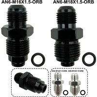 6AN Power Steering Fitting 16MM 1.5 and 18MM 1.5 Adapter Fitting With O-Ring For Hydro Boost Pump Rack Fuel Tank Turbocharger