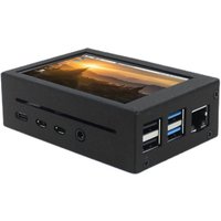 Raspberry Pi 4B Case with Screen - 3.5 Inch Touchscreen Display + Aluminum Alloy Cooling Fan Case for Pi 4 Model B