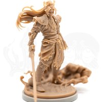 38mm Lunar Twilight Knight, Male, Resin Model figure, GK, Fantasy Theme, Unassembled and unpainted kit