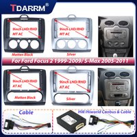 9inch For Ford Focus 2 1999-2009/MK2 2004 -2011Car Radio Fascias Android GPS MP5 Stereo Player 2 Din Head Unit Panel Dash Frame