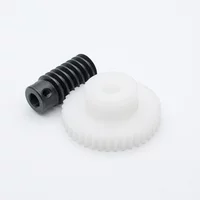 0.8M 1:1 Standard Precision Worm Gear Set POM 20/30/40/50 Teeth Turbine Quality Parts 5/6MM Reducer Lightweight Low Noise