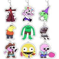 Smiling Acrylic Keychains Adult Pim Charlie Alan Keyring for Accessories Bag Pendant Key Chain Ring Jewelry Fans Friends Gifts